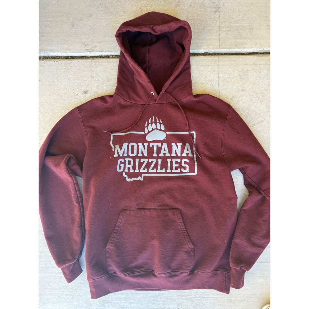 Champion Montana Grizzlies Hoodie Sweatshirt Pullover Collegiate Medium